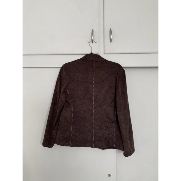 Women's Courtenay Stretch Career Blazer Jacket Brown Size 8p - Picture 5 of 7